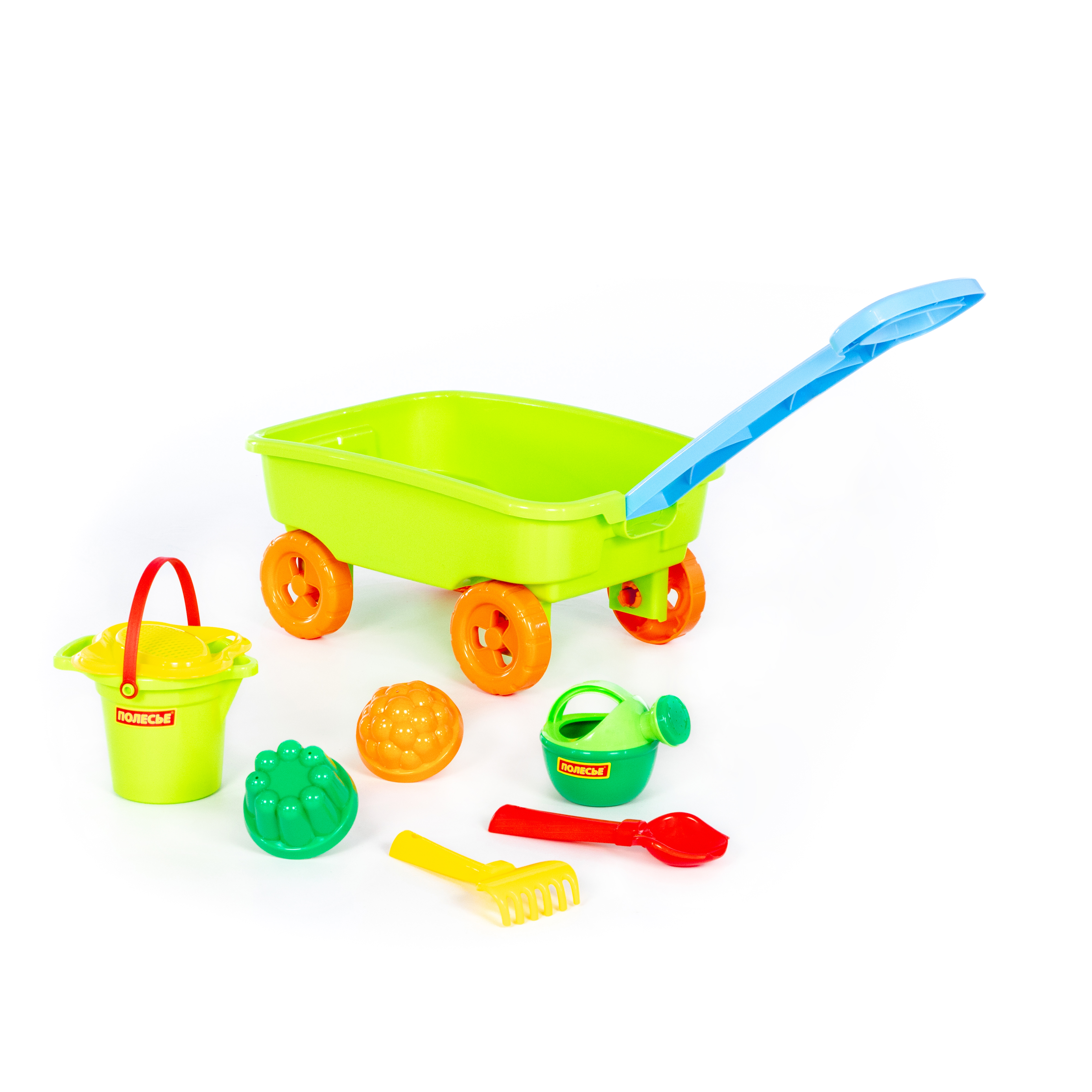 Песочный набор Полесье с тележкой 1 предм. - фото 2