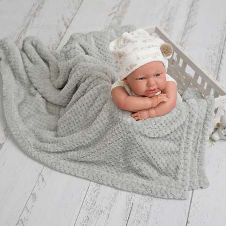 Плед-покрывало Baby Nice 100х140 серый Жаккард