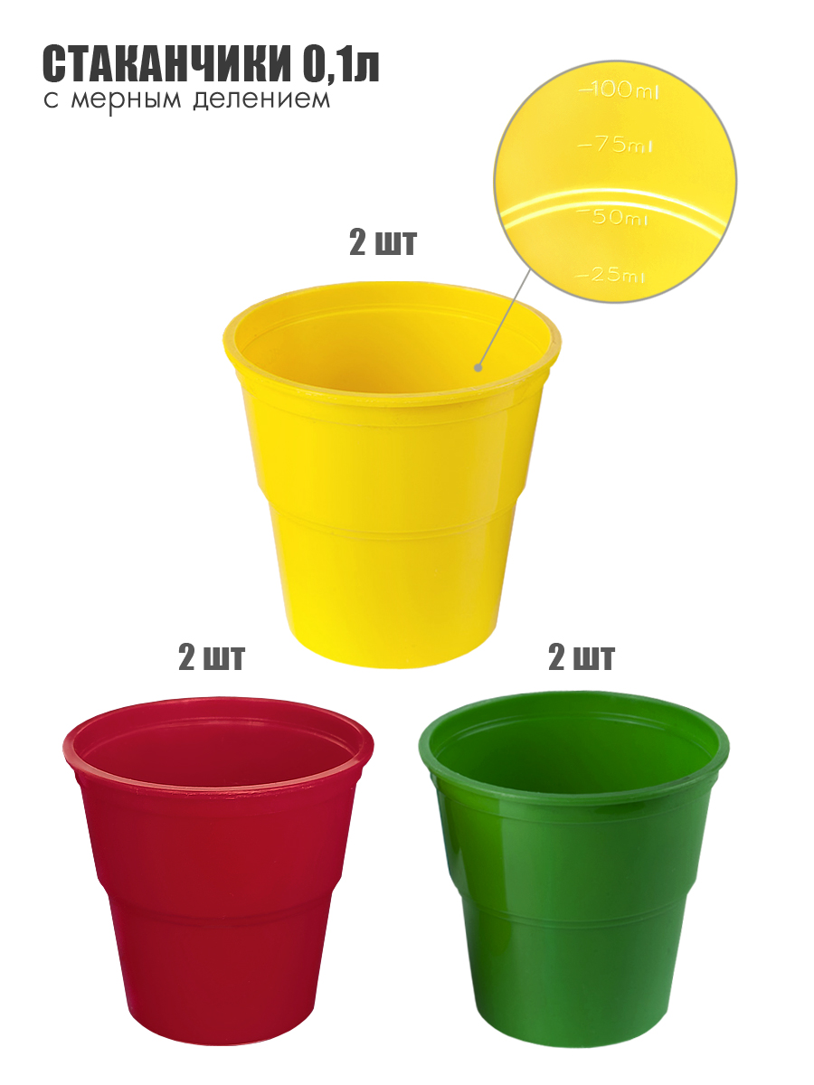 Набор посуды Solaris 6 стаканов 0.1л в контейнере - фото 4