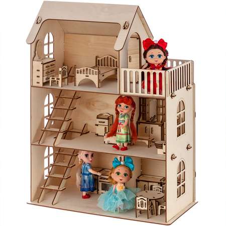 Домик для кукол POLLY с мебелью