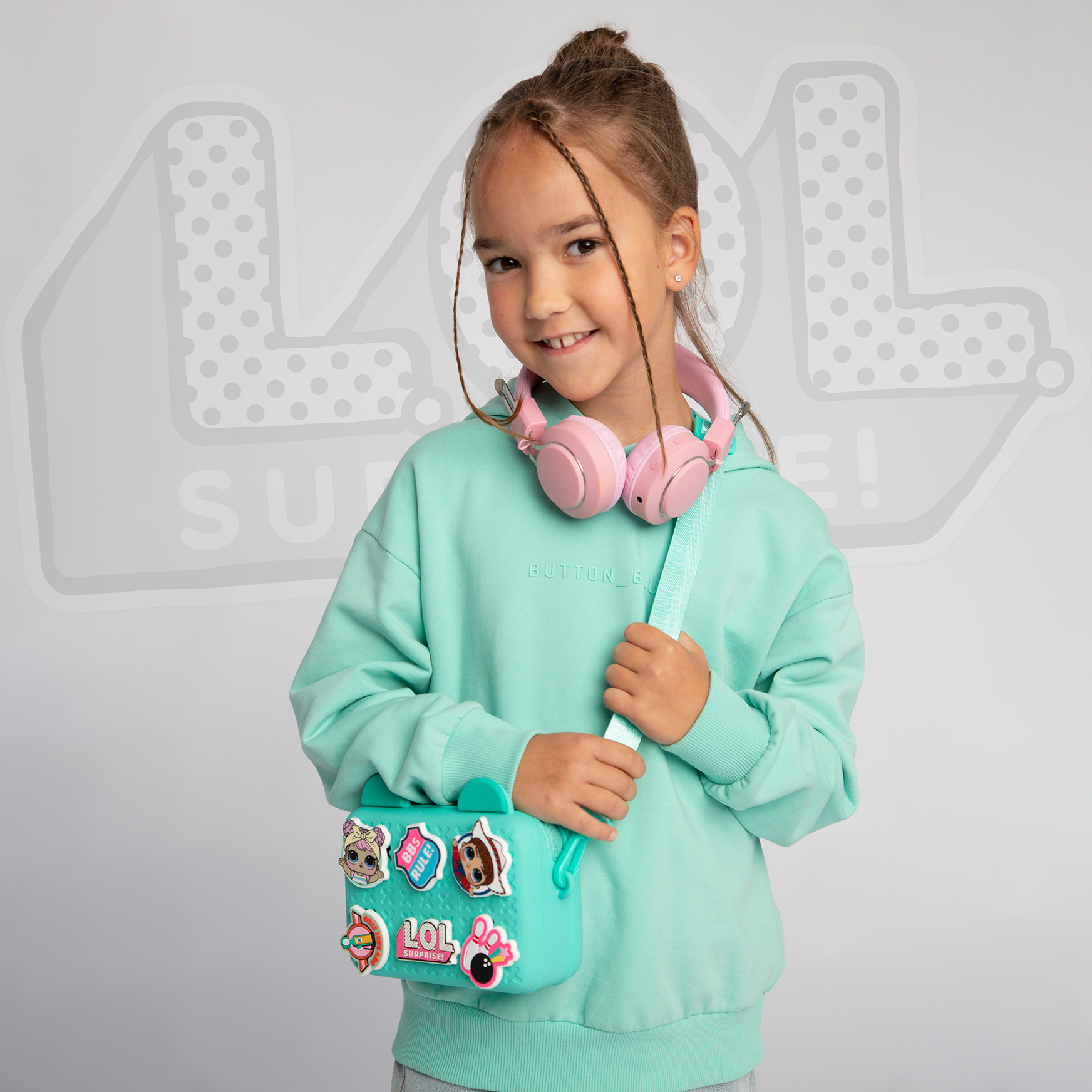 Сумка L.O.L. Surprise! бирюзовая с ушками + джиббитсы - фото 13