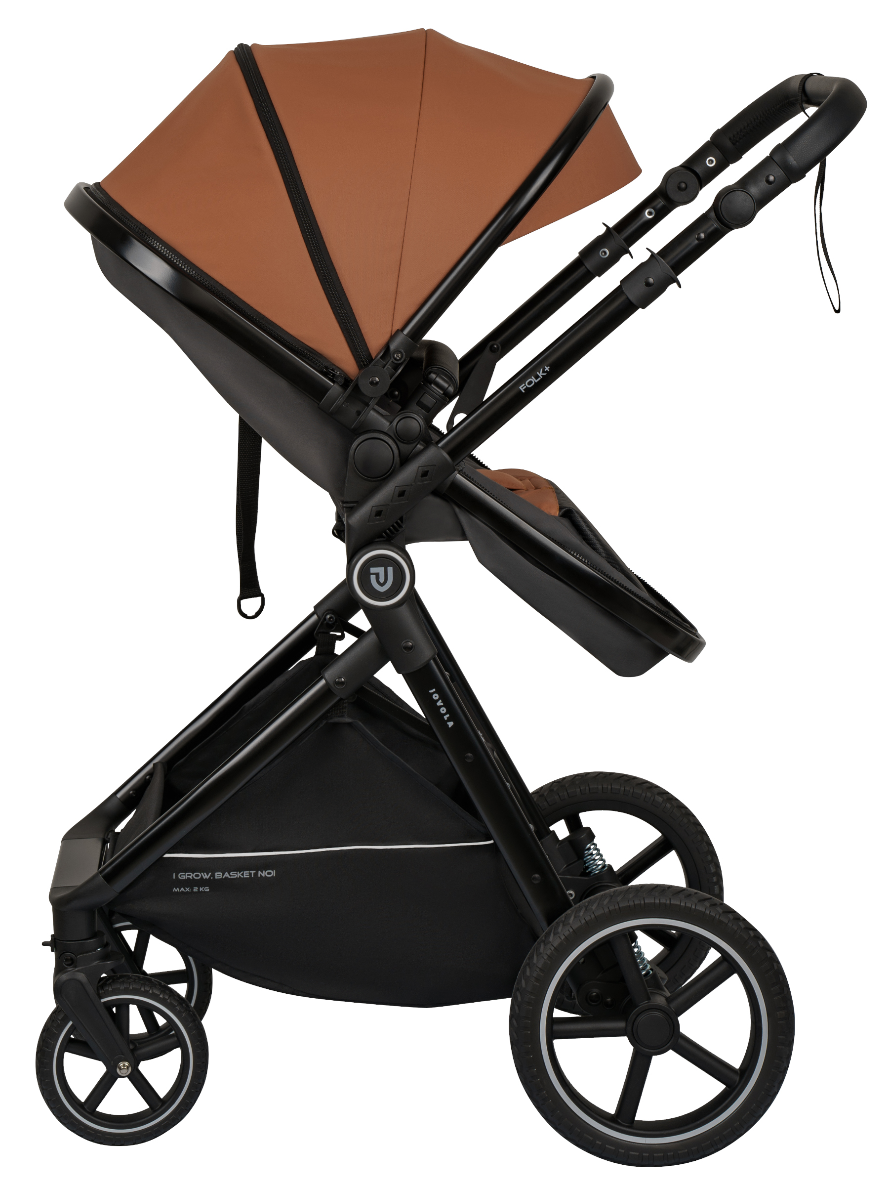 Коляска трансформер JOVOLA Folk+ 3в1 оранжевый - фото 24