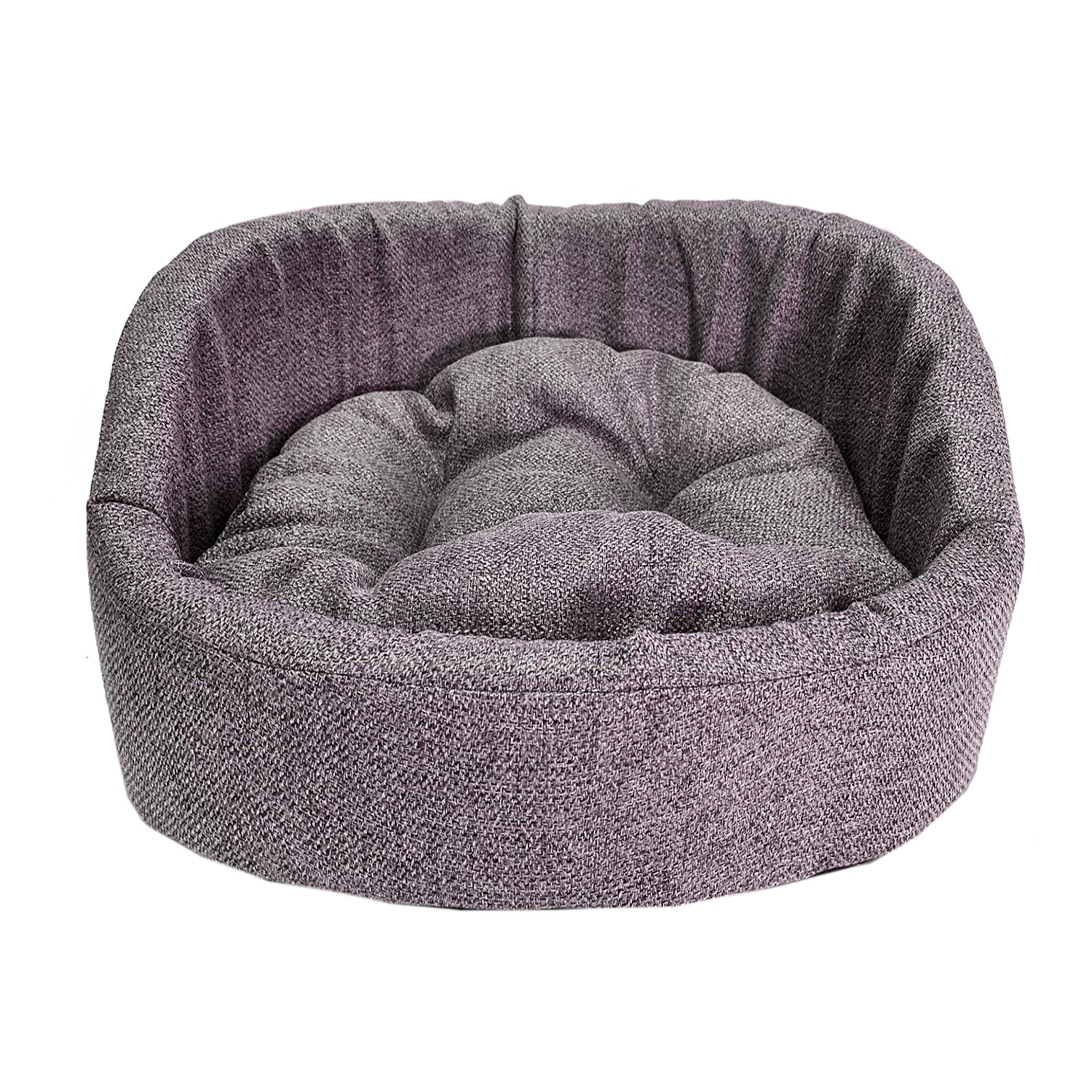 Лежанка для животных Homepet Leather Микровелюр диванчик 49*43*17см Темно-серый - фото 1