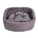 Лежанка для животных Homepet Leather Микровелюр диванчик 49*43*17см Темно-серый