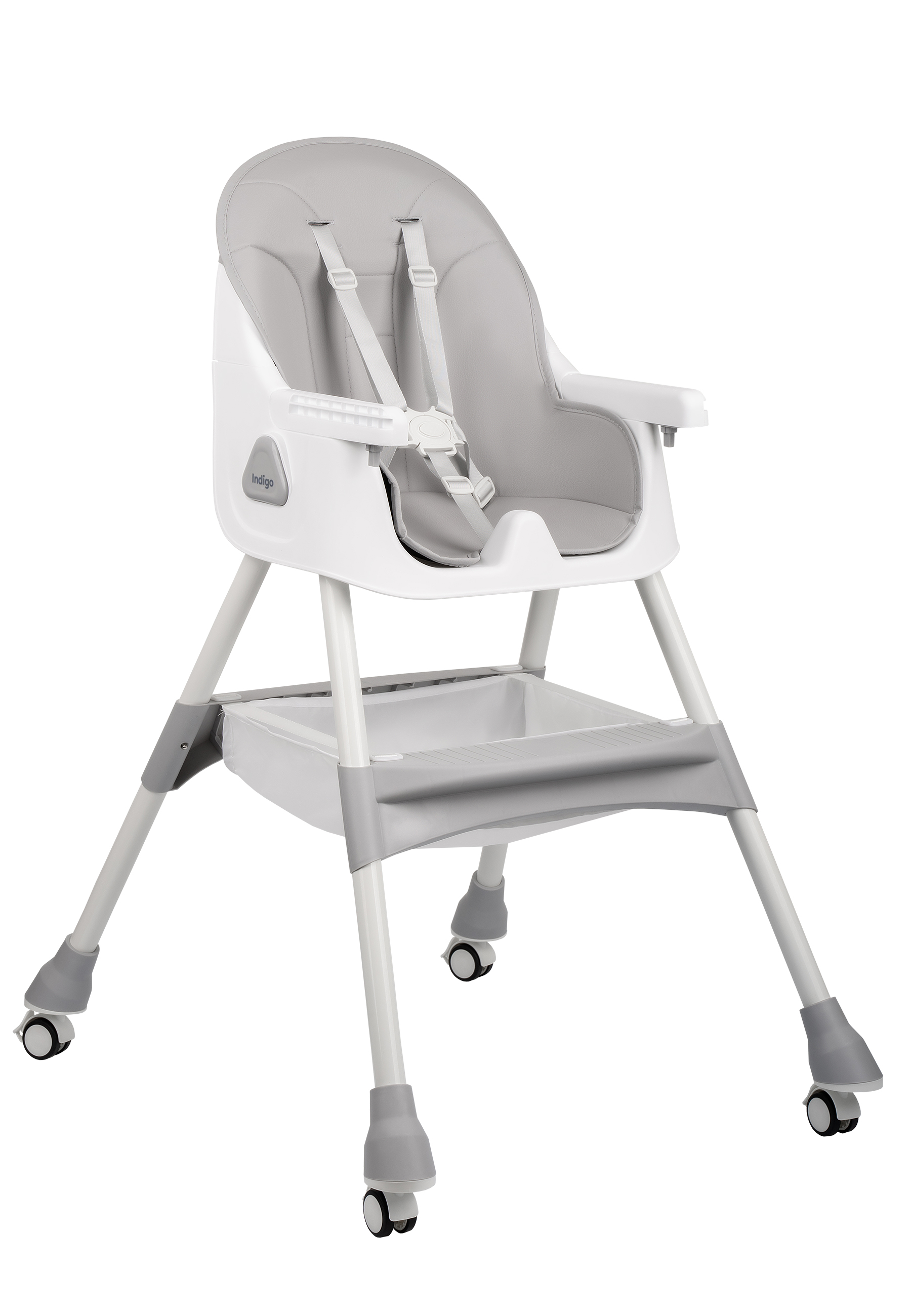 Стульчик для кормления Indigo Corn светло-серый - фото 2