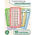 Обучающие карточки Учитель Учим таблицу умножения