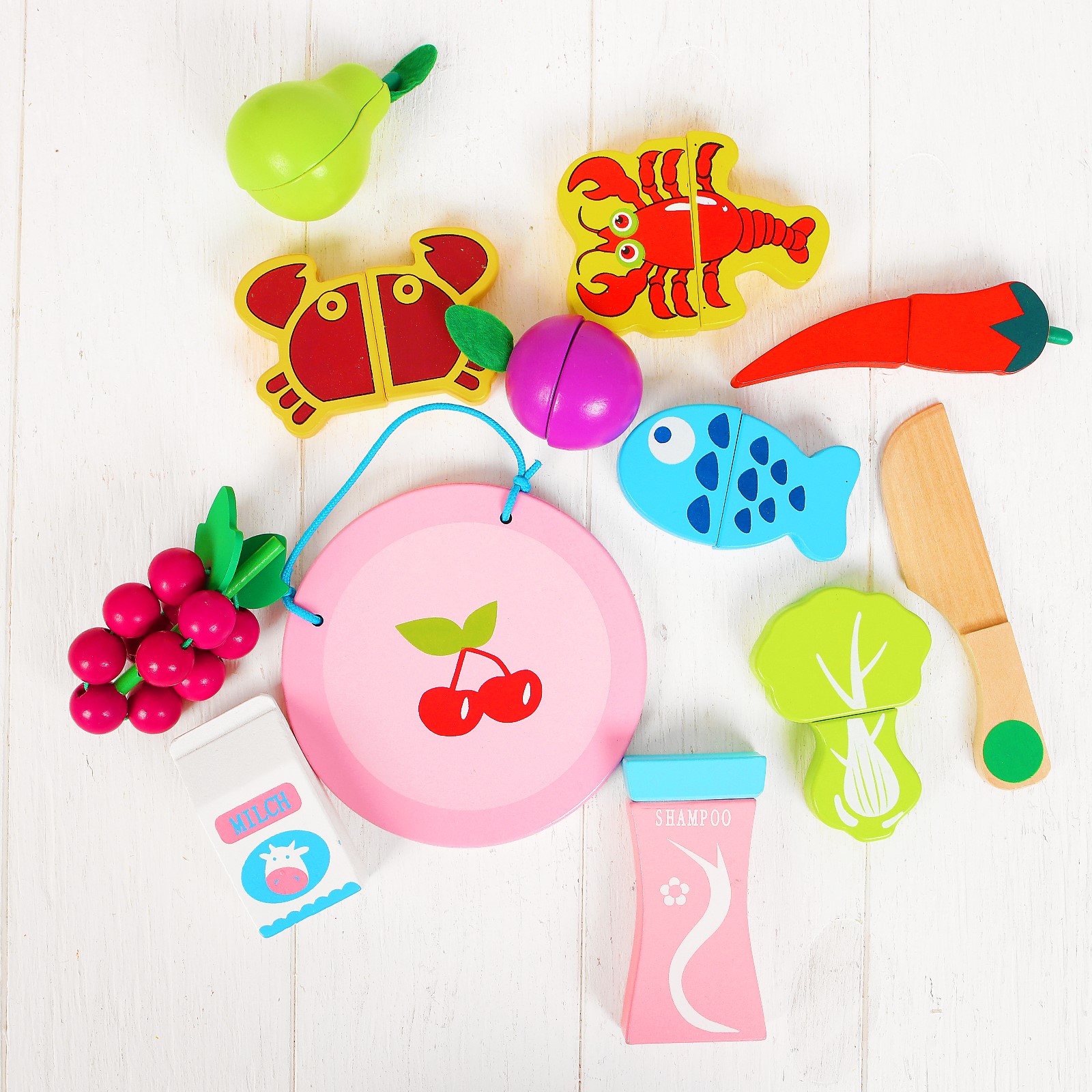Игровой набор Sima-Land тележки и корзинки, продукты - фото 5