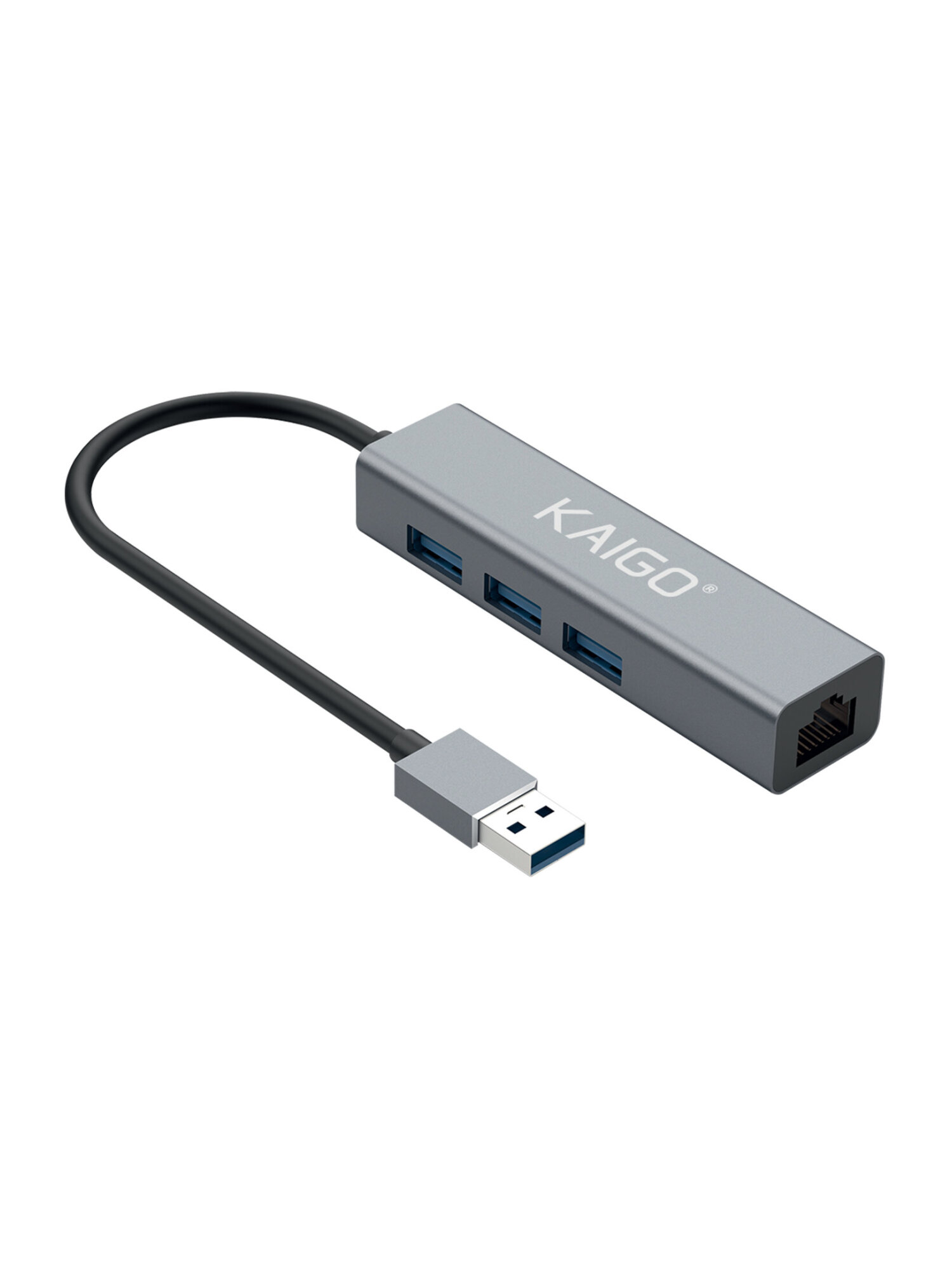 Хаб разветвитель KAIGO высокоскоростной 3xUSB 3.2 1xRJ45 - фото 3