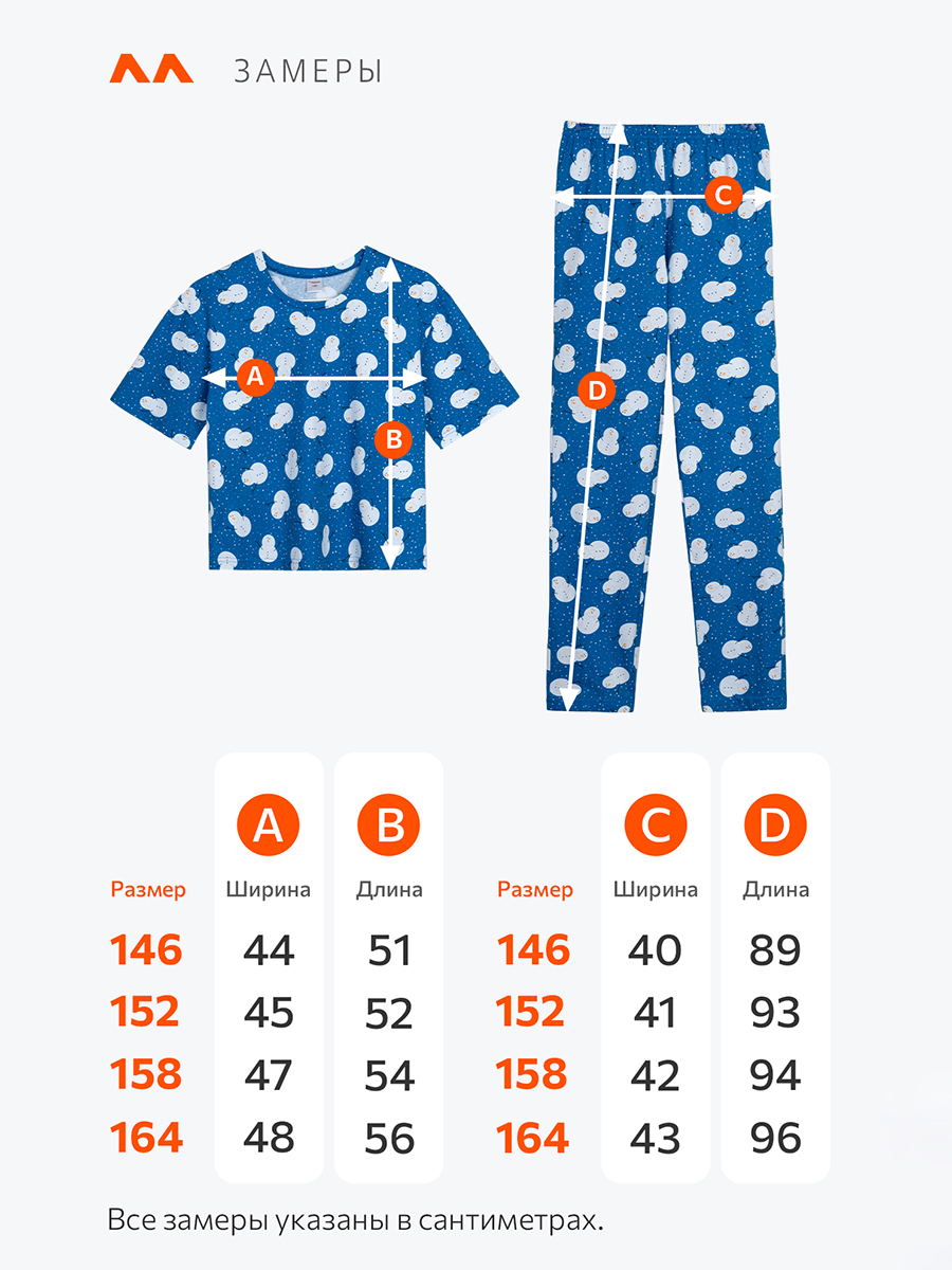 Пижама HappyFox HF6000DSPснеговики.на.синем - фото 11