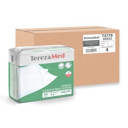 Пелёнки одноразовые TerezaMed 60х90 см 120 шт.