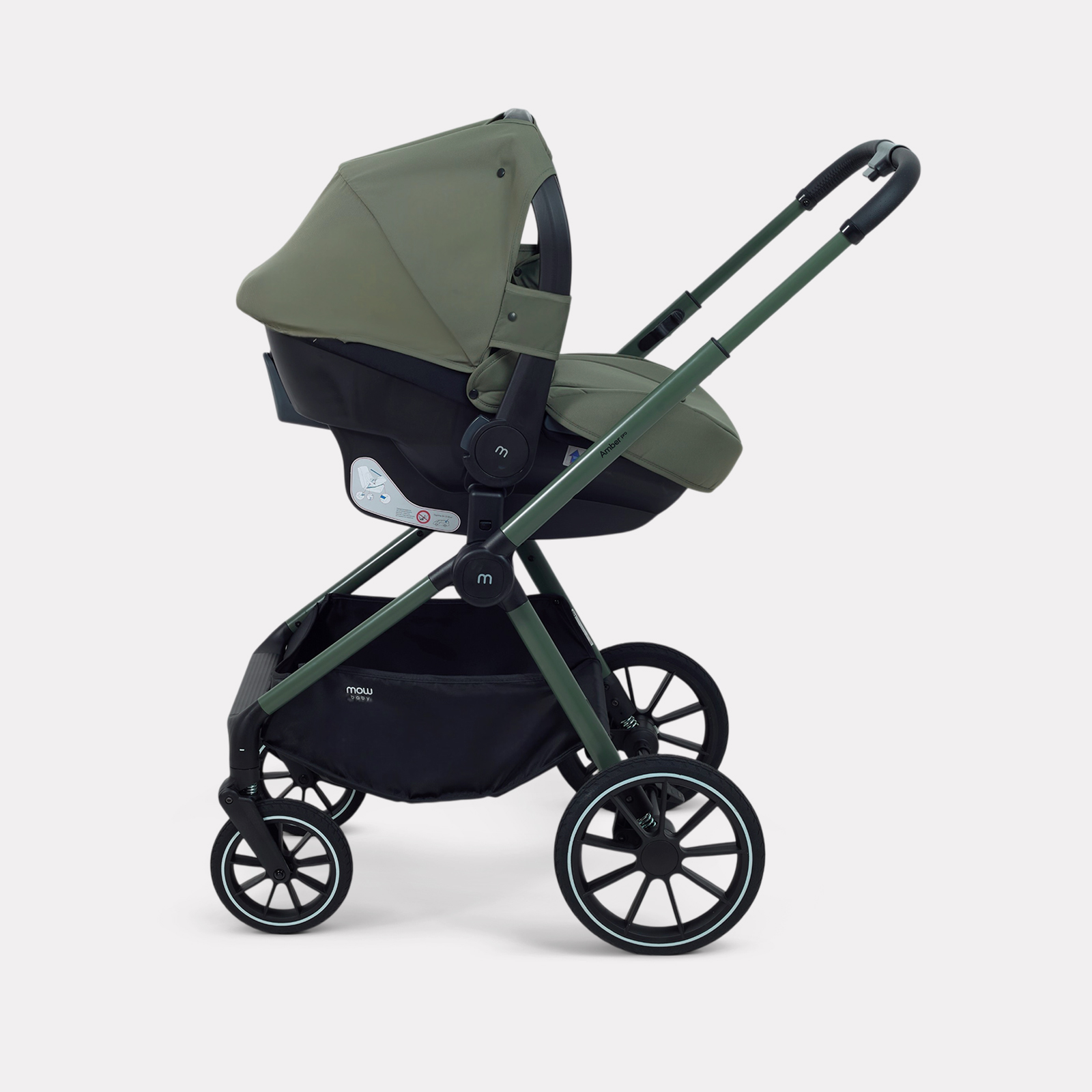 Коляска 3в1 MOWbaby Amber pro зеленый - фото 22
