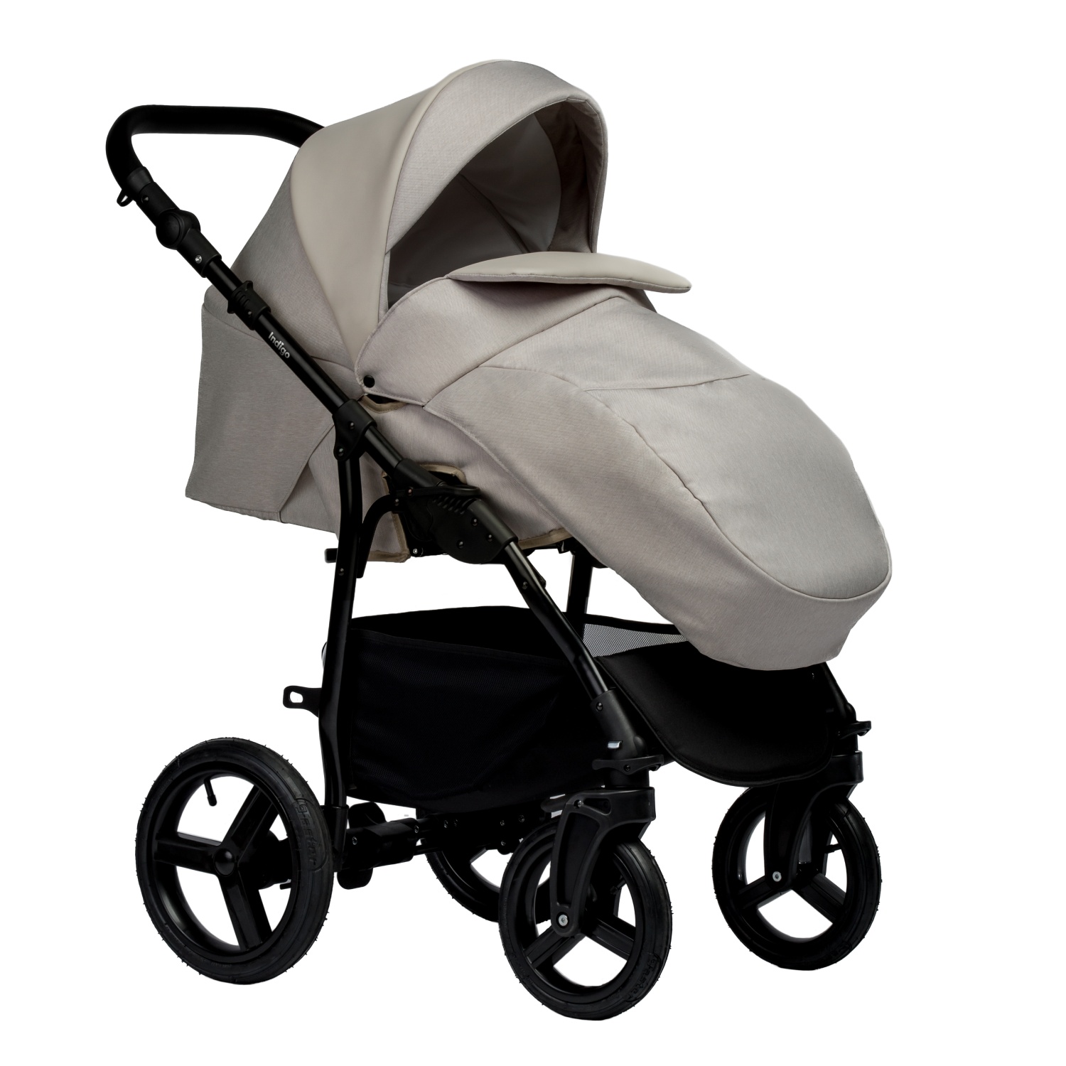 Коляска 2в1 Indigo Impulse Eco Ie 02 бежевый - фото 4