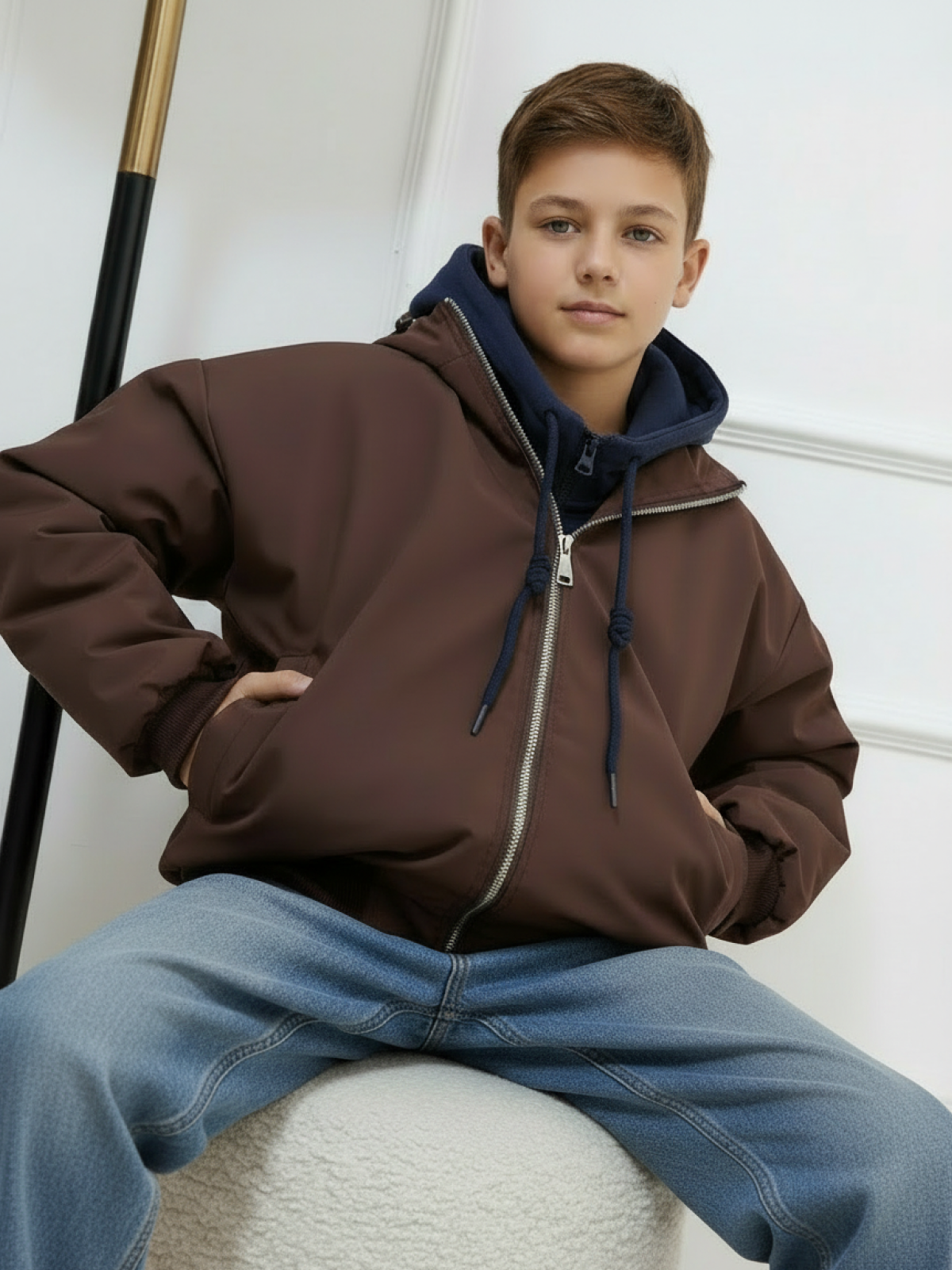 Куртка MIRANAM БомберДдяМальчикаКоричн - фото 2