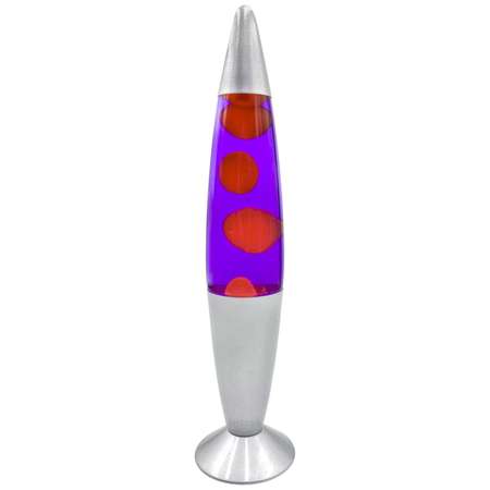 Светильник HitToy Лава-Лампа Классик 41 см Серебро Фиолетовый и Желтый