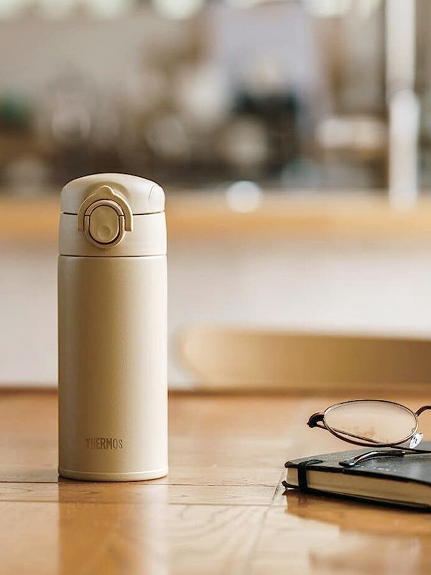 Термокружка для чая кофе 350 мл THERMOS JOK-350 песочная – нержавеющая сталь герметичная тепло/холод 12/12 часов - фото 10