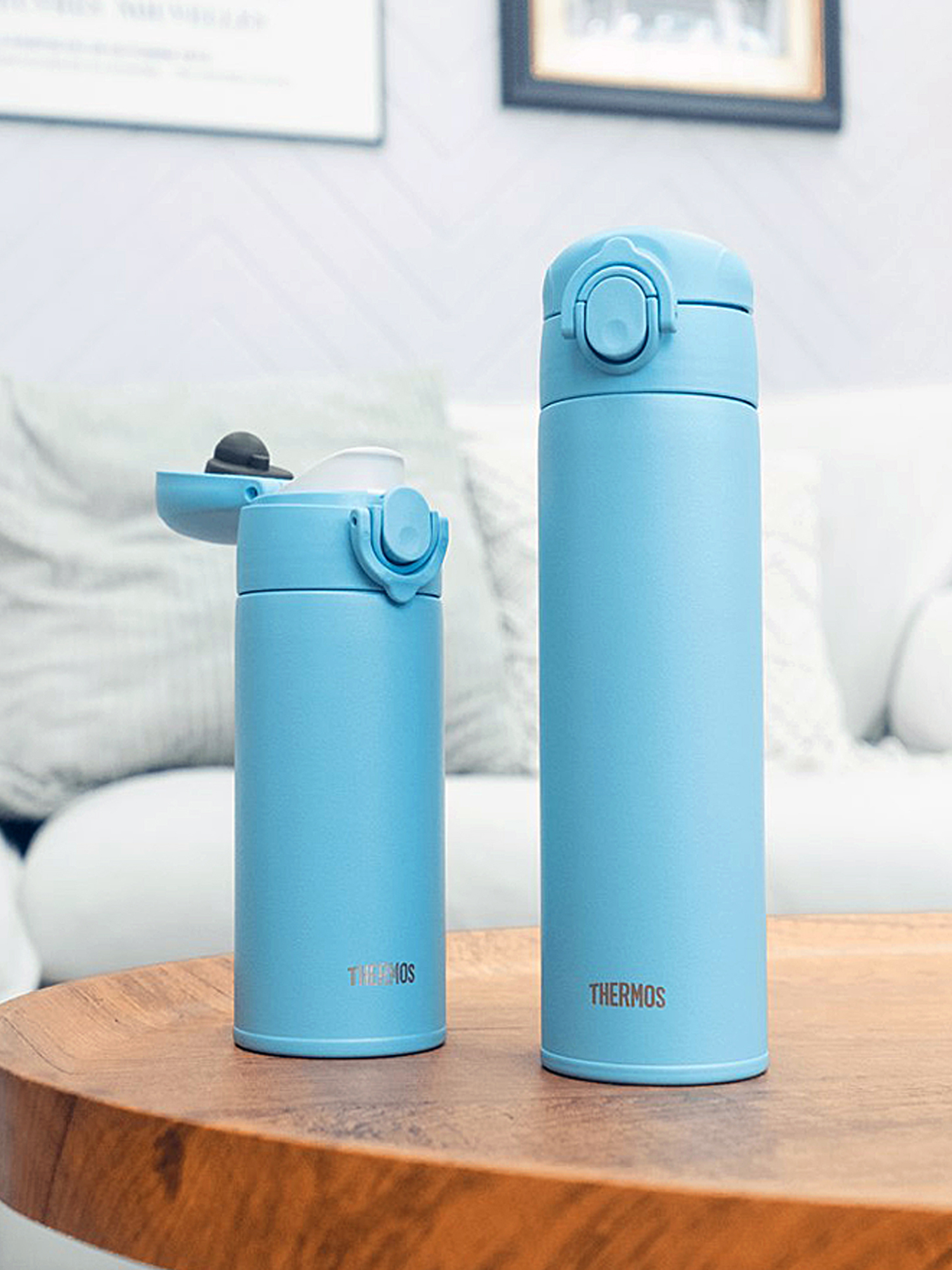 Термокружка для чая кофе 350 мл THERMOS JOK-350 голубая – нержавеющая сталь герметичная тепло/холод 12/12 часов - фото 11