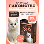 Полезное лакомство для кошек GOODR CAT со вкусом норвежского лосося 90 таблеток