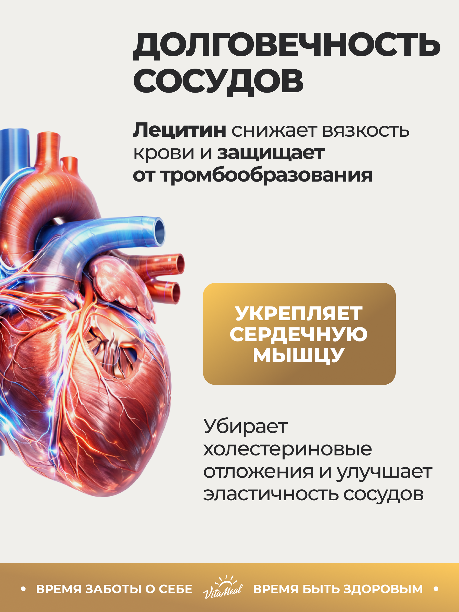 Биологически активная добавка VitaMeal Лецитин подсолнечника 2000 мг для печени и работы сердца 240 капсул - фото 5