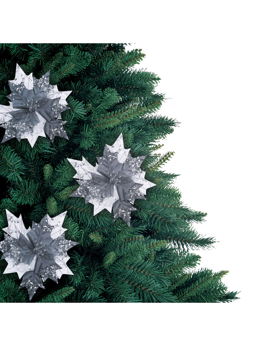 Елочные игрушки Золотая сказка Цветок набор 3 штуки - фото 13