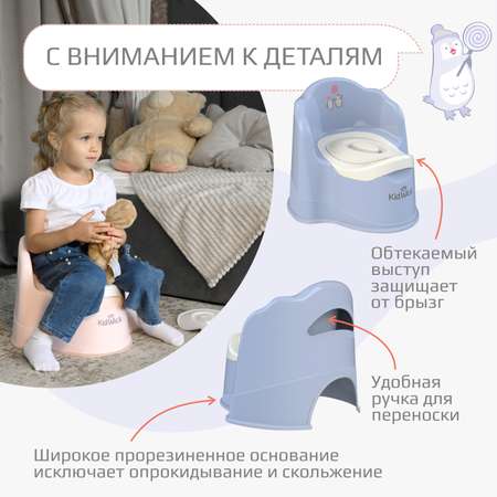 Горшок детский KidWick Королевский фиолетовый с белой крышкой