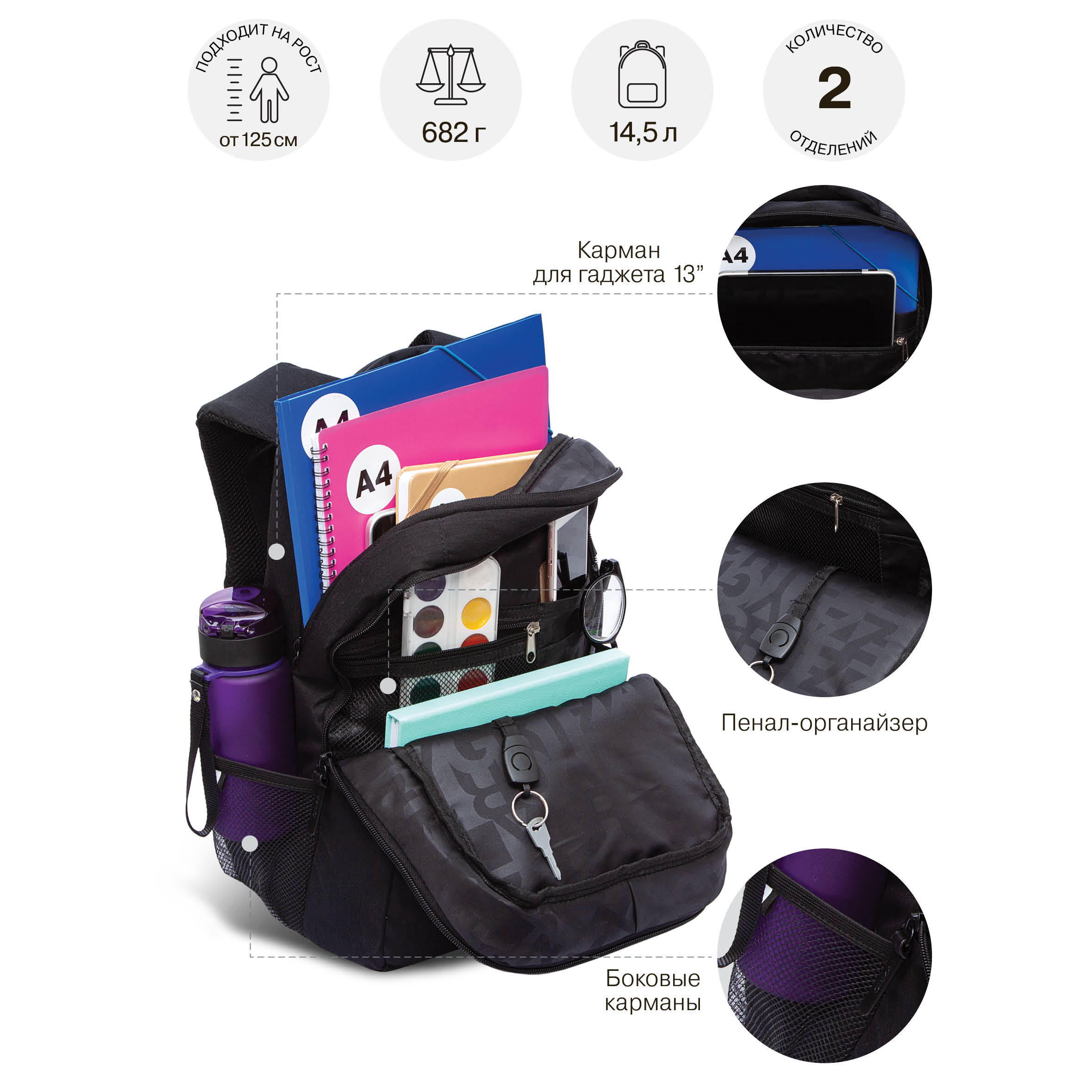 Рюкзак Grizzly для мальчика - фото 6