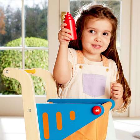 Игровой набор Hape тележки и корзинки, продукты, касса
