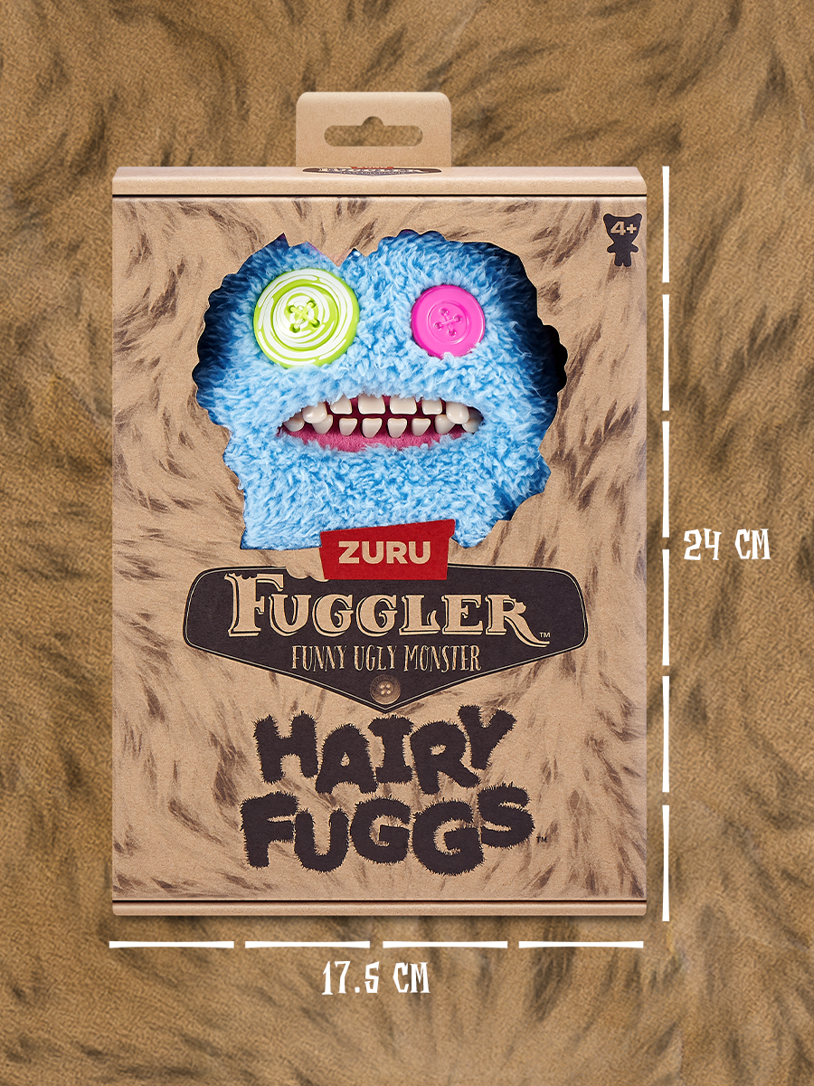 Мягкая игрушка FUGGLER Синий здоровяк Волосатики 24 см - фото 3