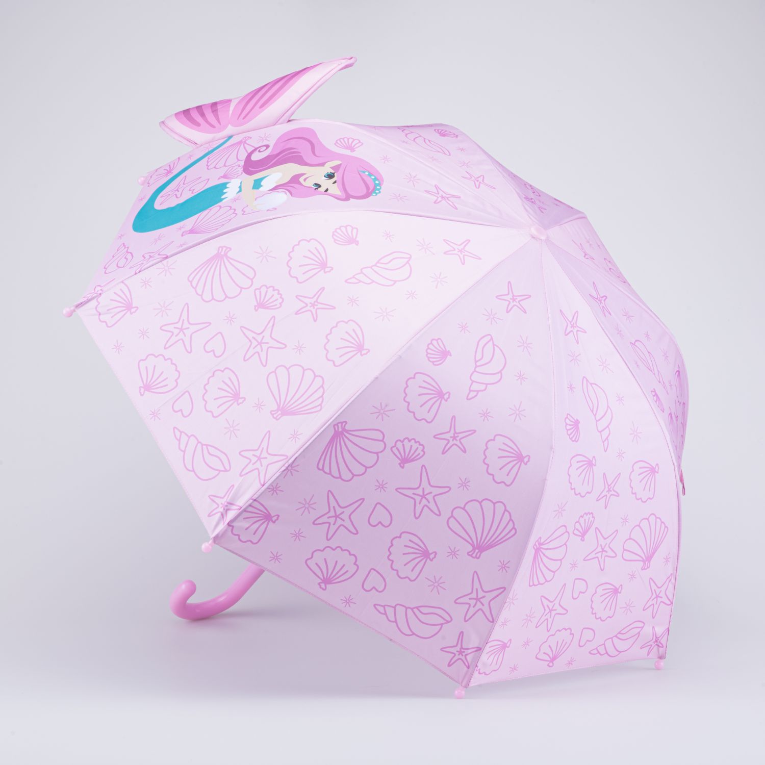 Изображение товара Детский зонт-трость Котофей Русалочка, яркий, легкий, ветроустойчивый