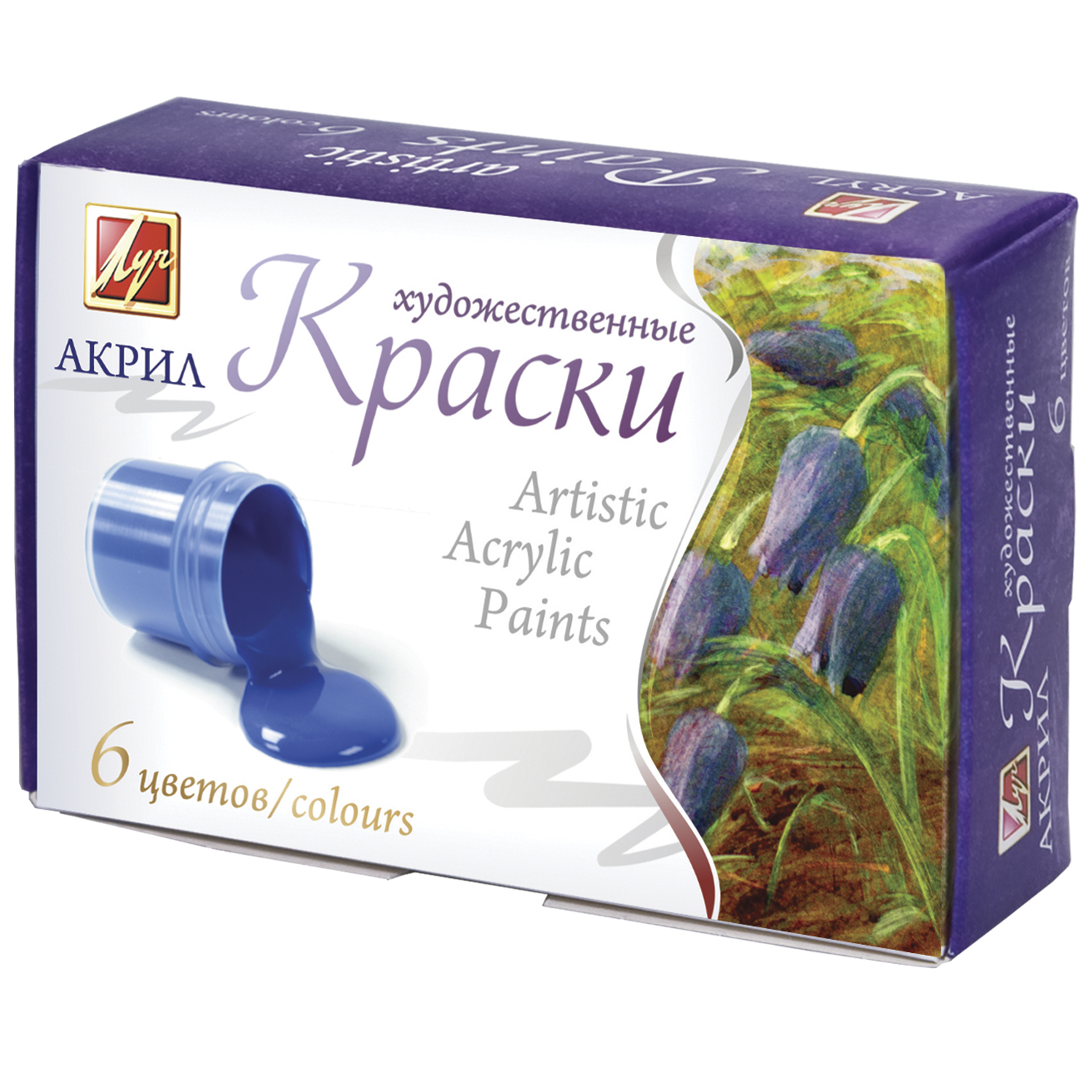 Краски акриловые Луч 6 цв. - фото 1