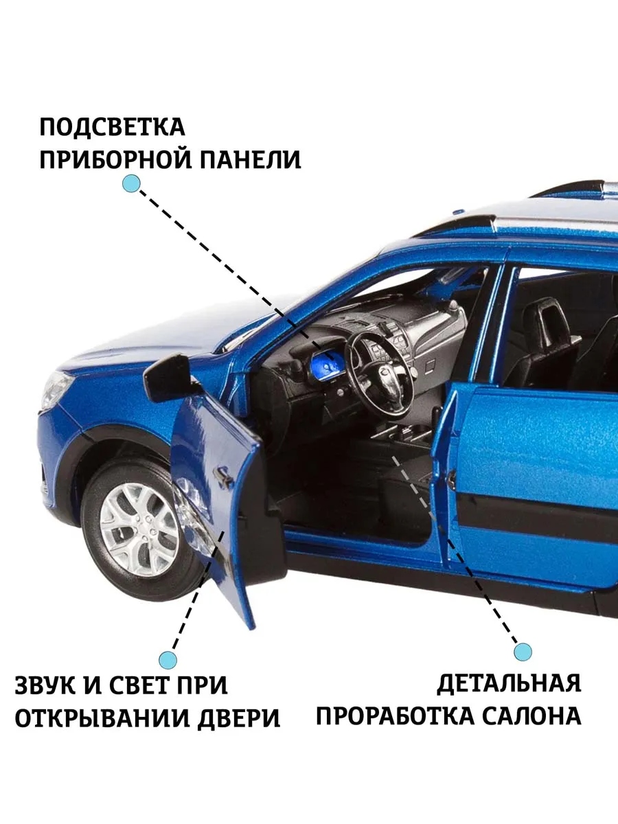 Автомобиль АВТОпанорама LADA Granta Cross 1:24 JB1251205 - фото 6
