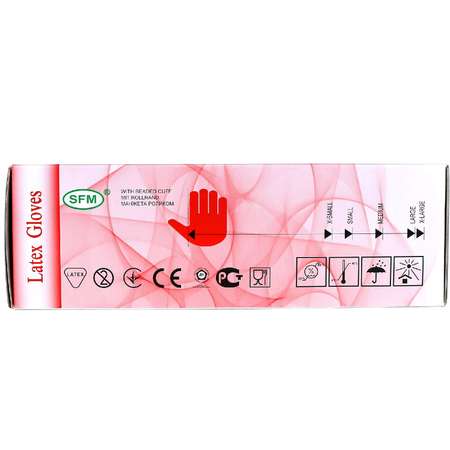 Перчатки SFM Hospital Products Латексные неопудренные размер L(8-9) 50 пар