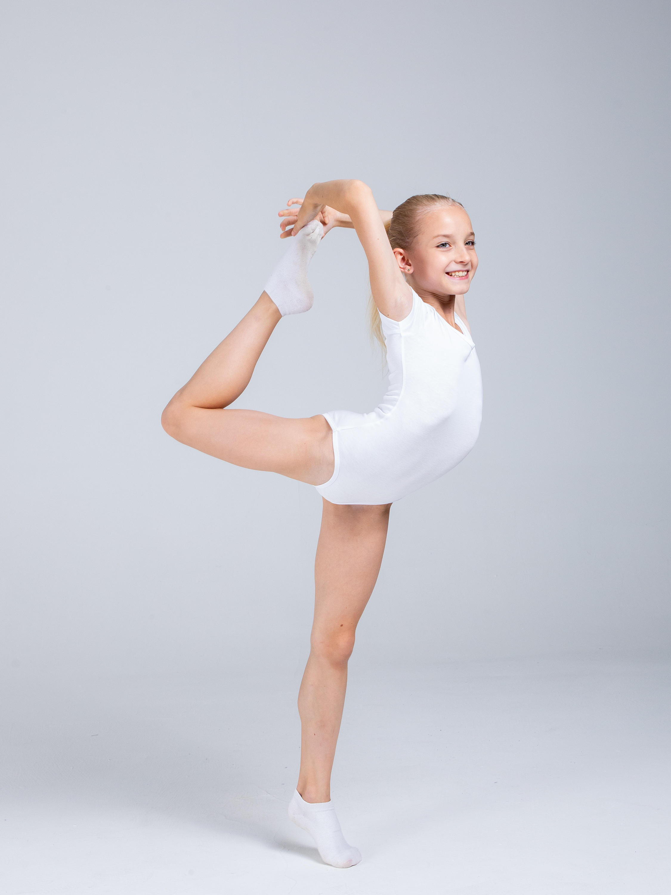 Купальник гимнастический STELLA MODA 26402._белый - фото 6