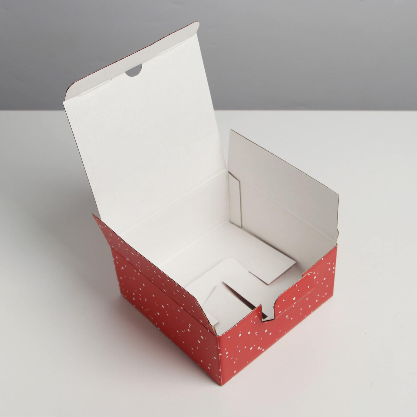 Коробка Дарите Счастье складная «Зимний город». 15×15×7 см - фото 7