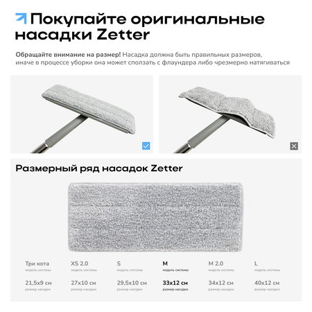 Насадка для швабры Zetter М 1 шт