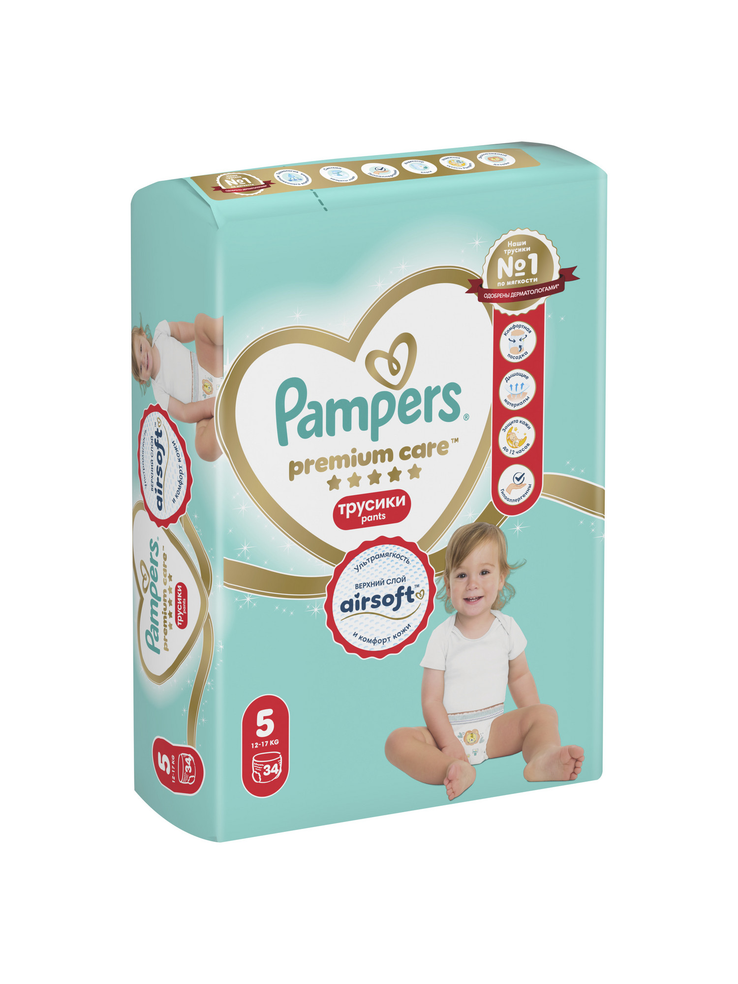 Трусики Pampers Premium Care 5 (12-17 кг) 34 шт. - фото 11