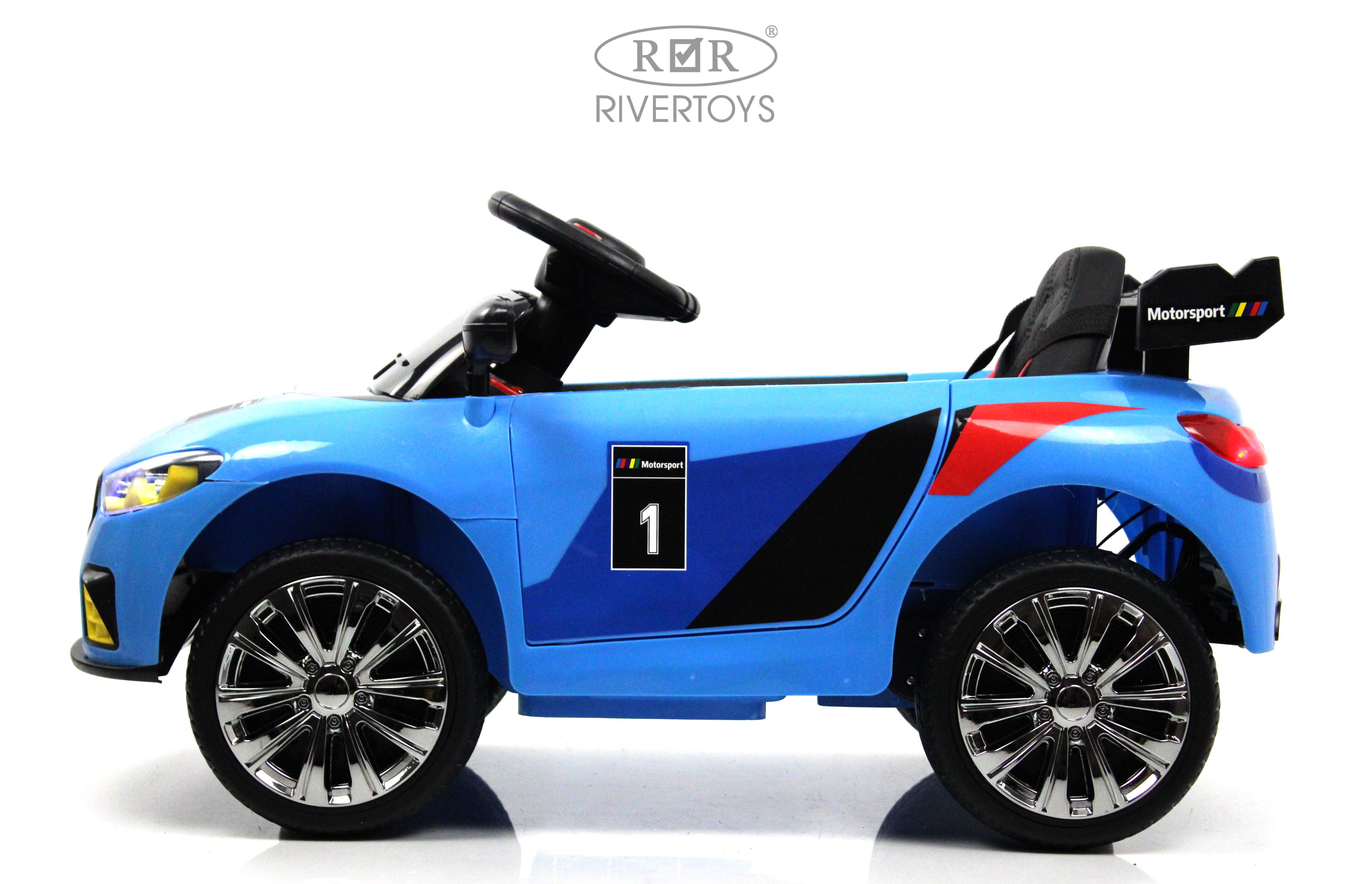Электромобиль RIVERTOYS F444FF-BLUE С пультом ДУ - фото 6