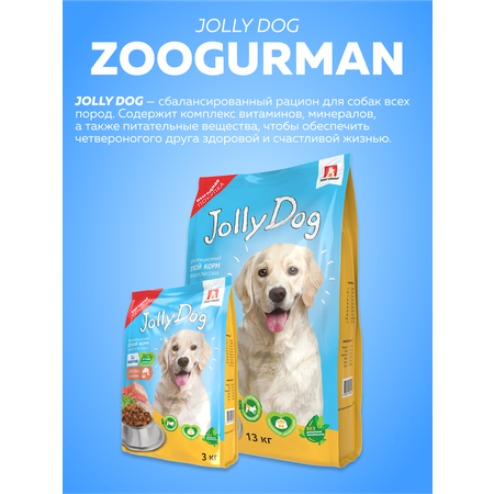 Корм сухой Зоогурман Корм для собак «Jolly Dog» Лосось и рис 13 кг