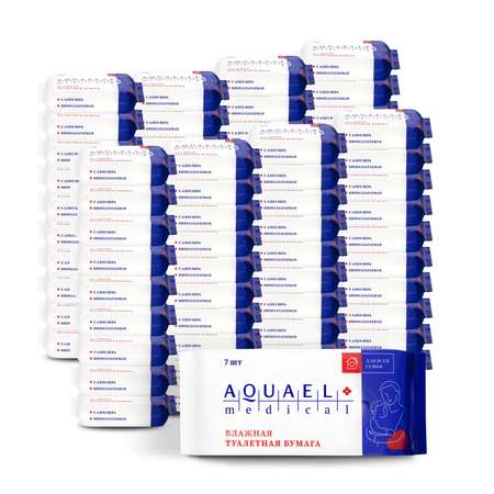 Влажная туалетная бумага Aquael medical 80 упак. 7 шт.