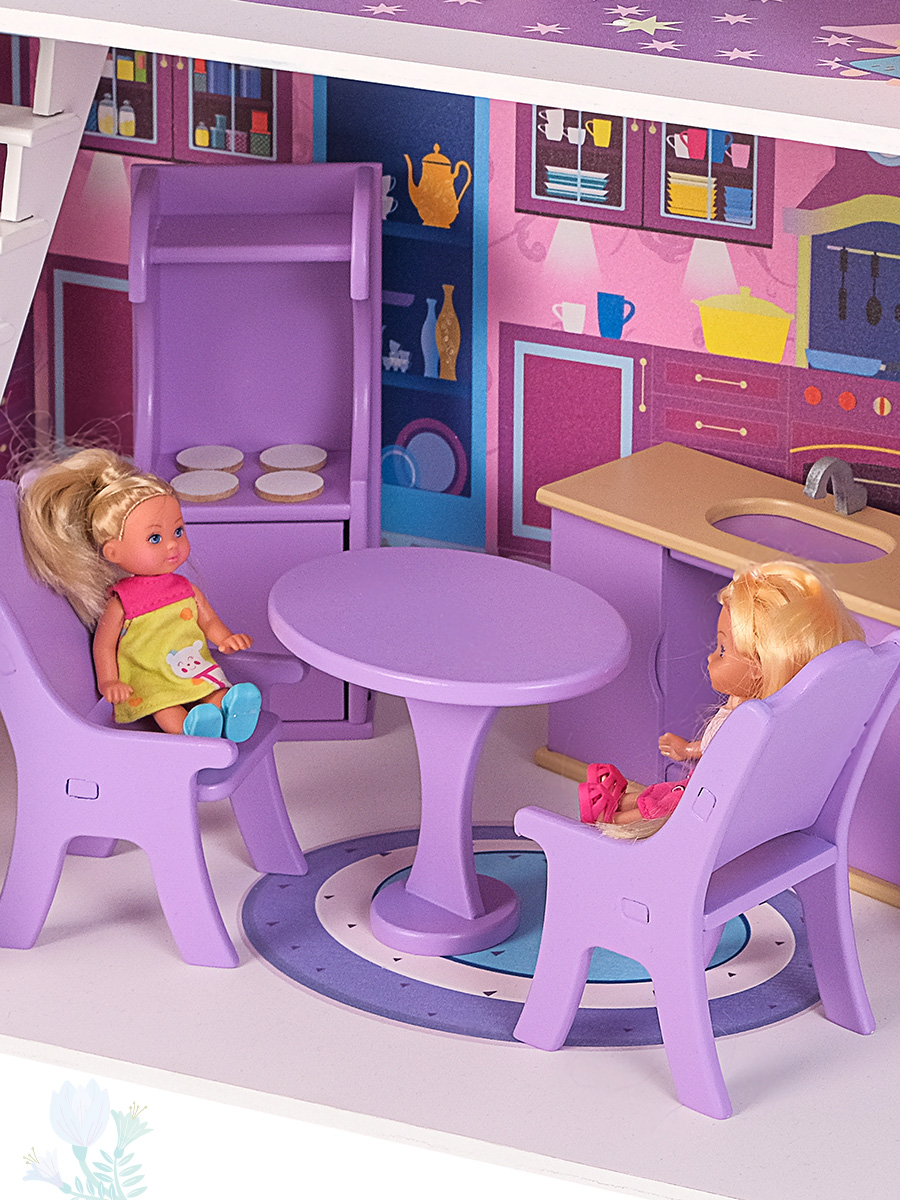 Домик для кукол PAREMO 121 см с мебелью PD315 - фото 10