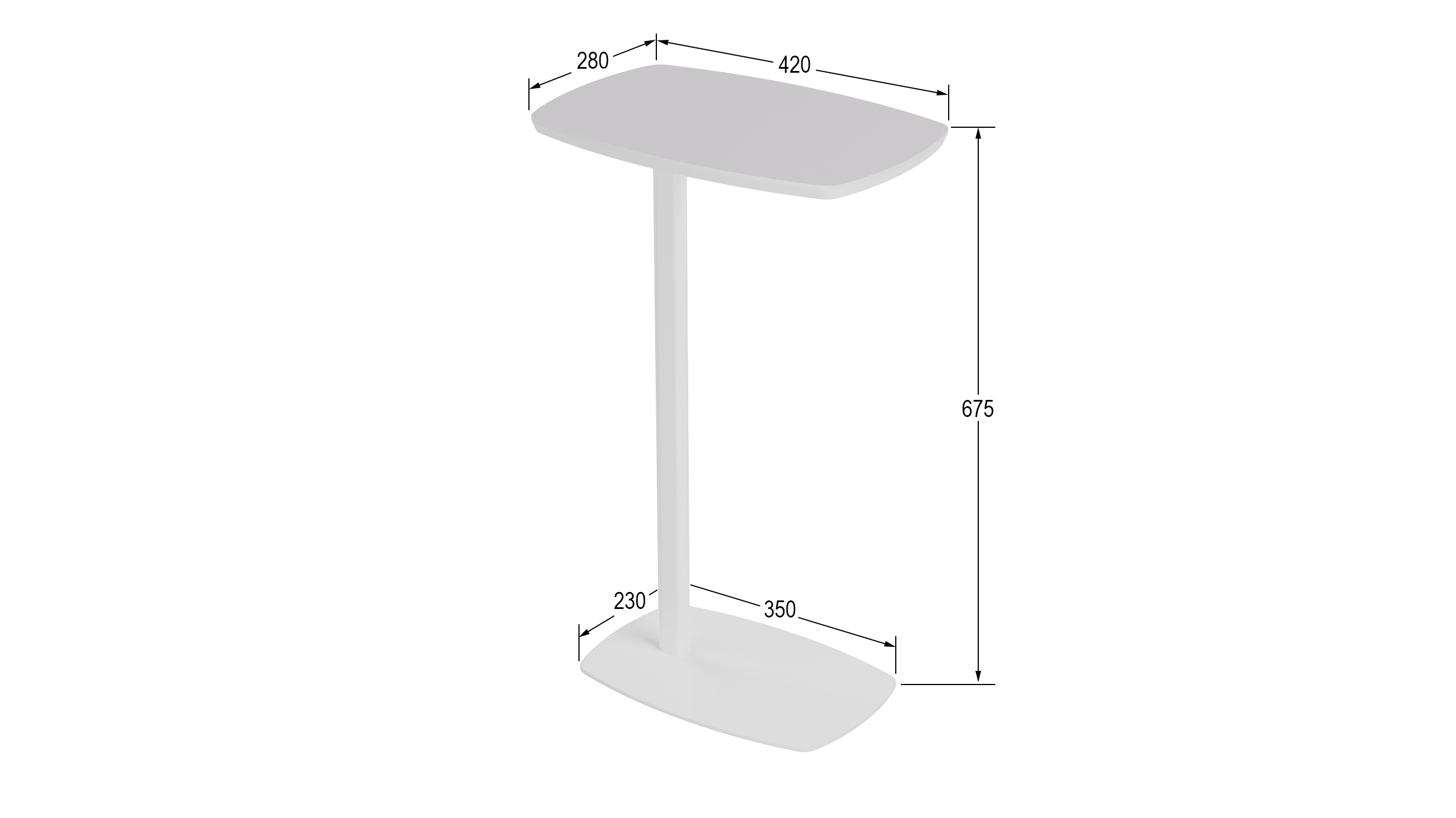 Стол придиванный КАЛИФОРНИЯ МЕБЕЛЬ Дей колор Белый - фото 2