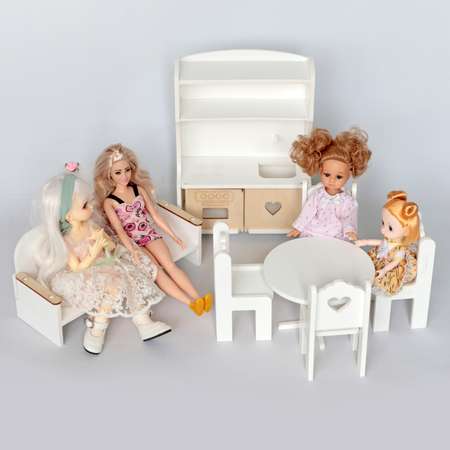 Домик для кукол LittleWoodHome 30 см с мебелью