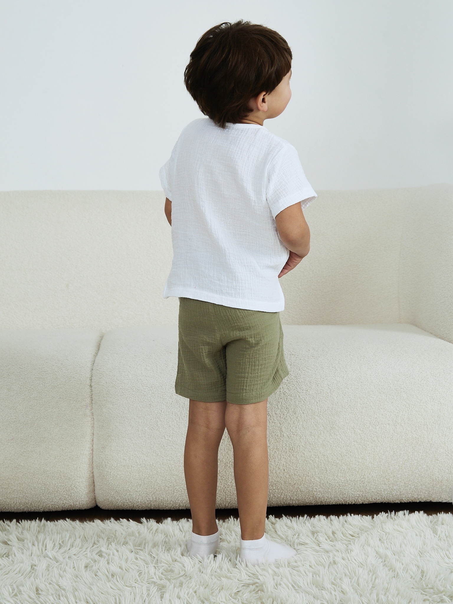 Шорты MOUN Шорты_муслин_хаки - фото 4