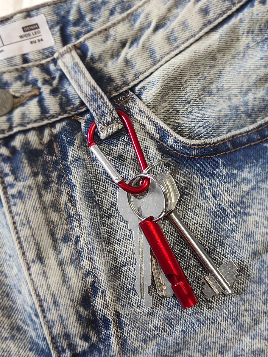 SOLARIS S6709red Свисток-брелок с карабином, Красный - фото 7