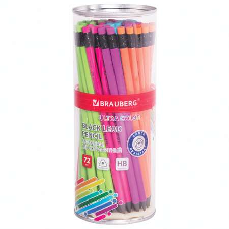 Карандаши чернографитные Brauberg 72 шт.
