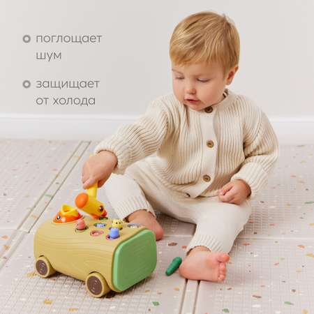 Коврик детский Happy Baby Soft Floor массажный непромокаемый складной stone