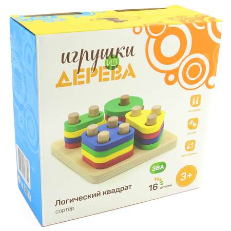 Развивающая игрушка МДИ Логический квадрат