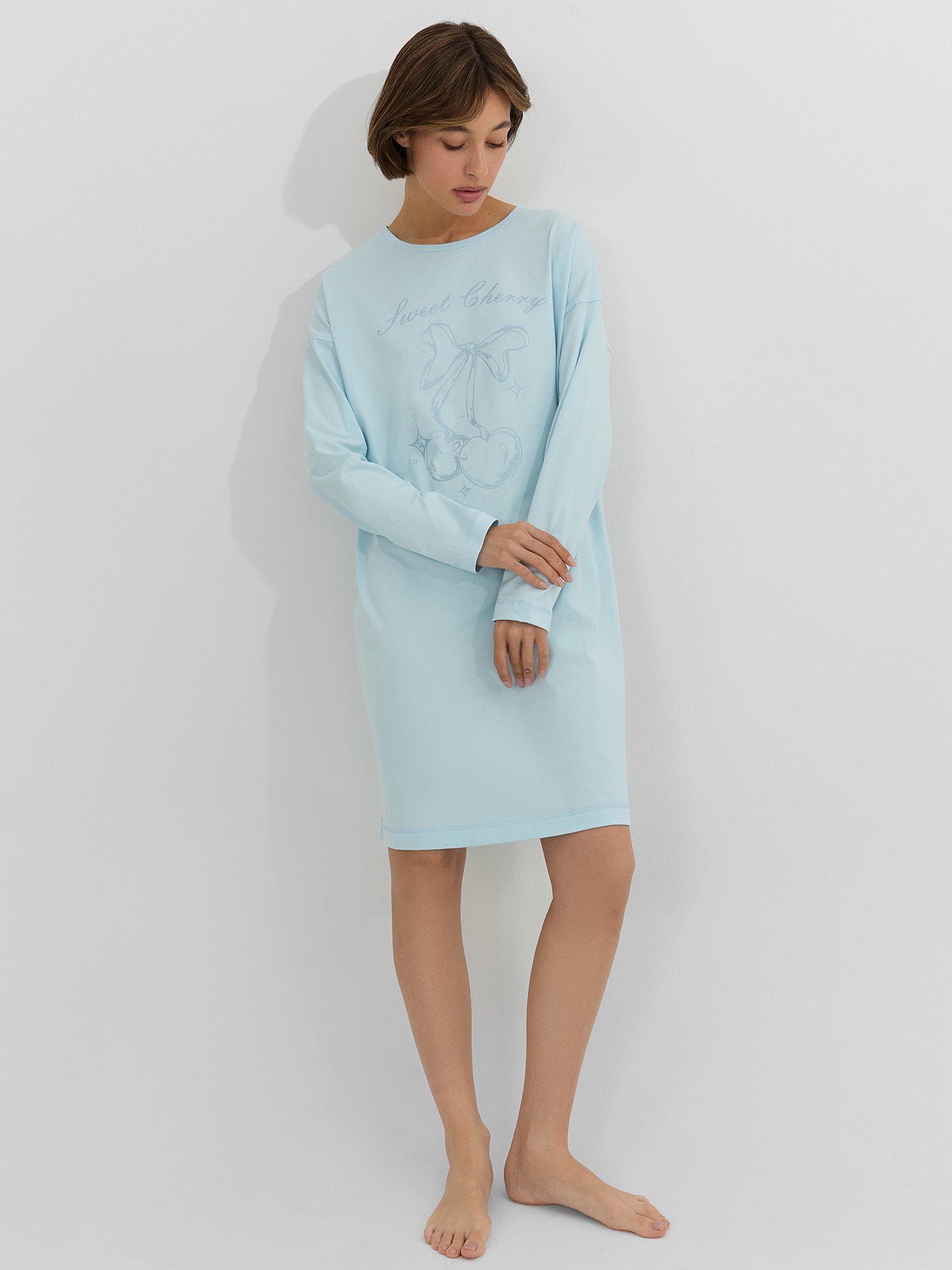 Сорочка ночная Mark Formelle (Марк Формэль) 572362/голубое небо +печать - фото 6