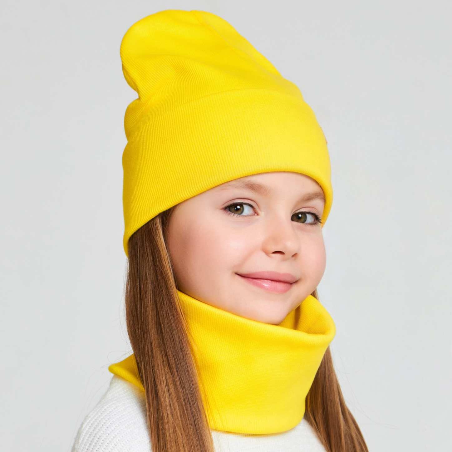 Шапка и снуд KUBRIO KU-H-70-KashOtvG-yellow - фото 4