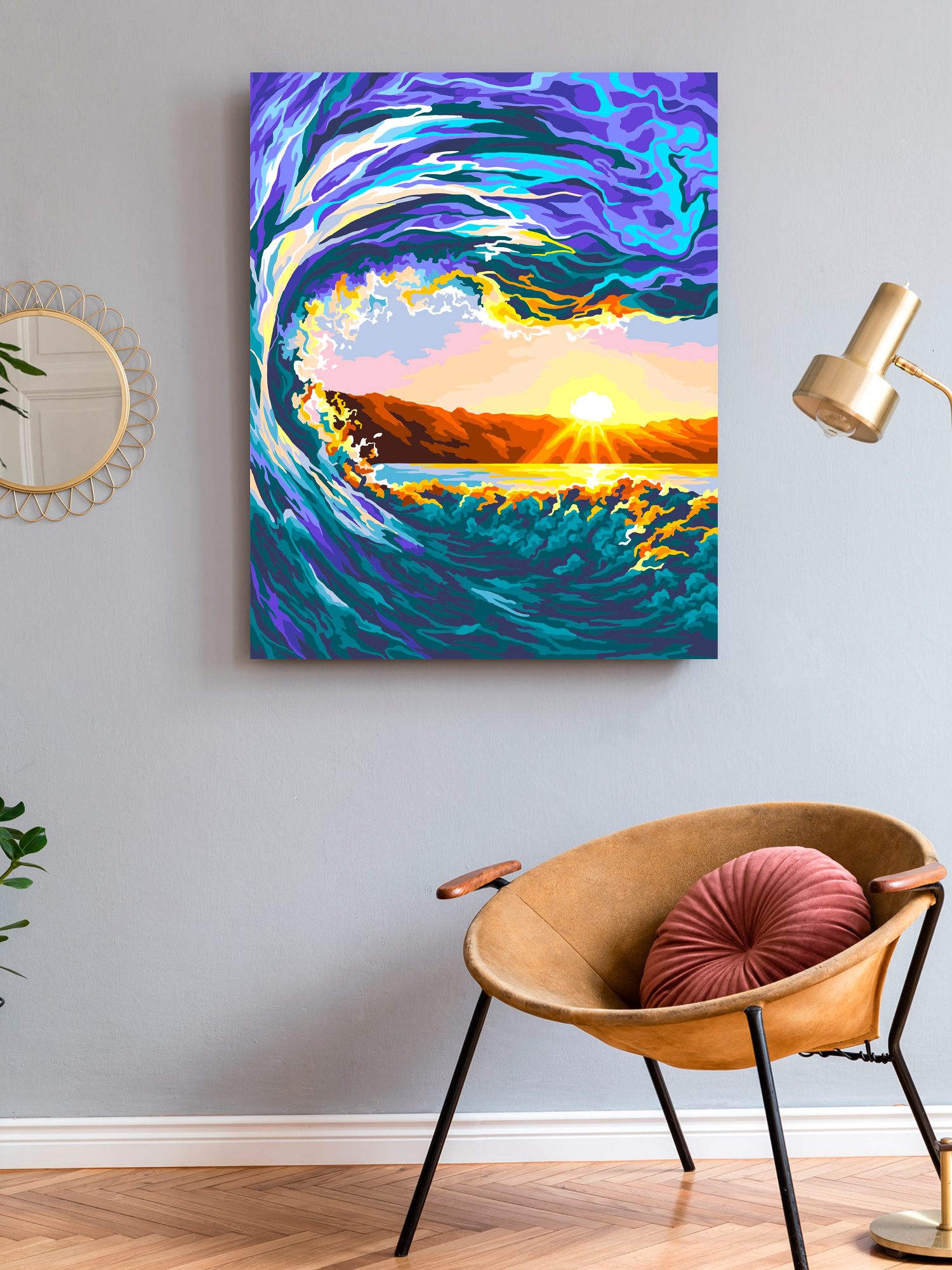 Картина по номерам Art on Canvas Волна на закате в ассортименте - фото 3