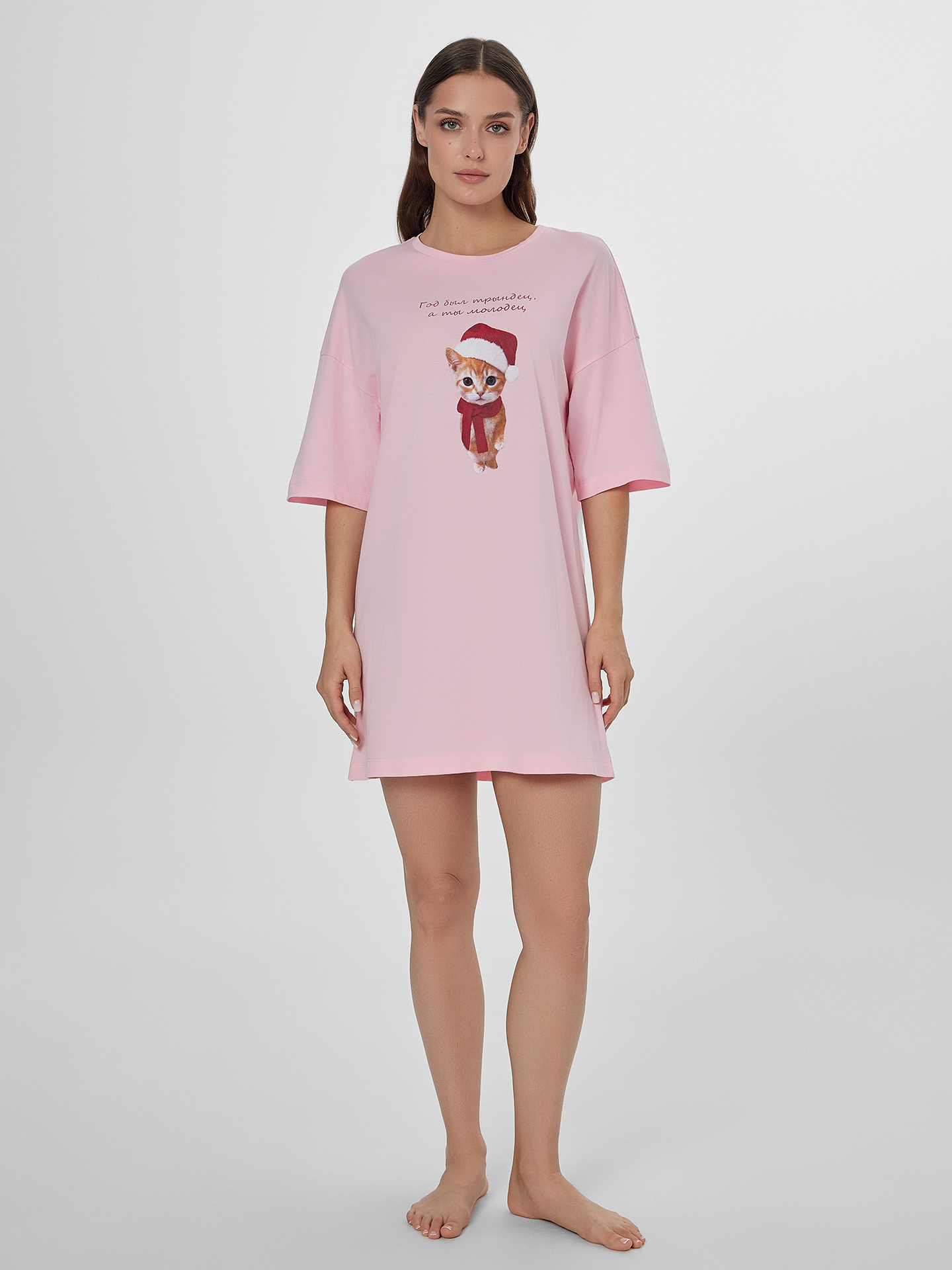 Сорочка ночная Mark Formelle (Марк Формэль) 512079/розовая сказка +печать - фото 1